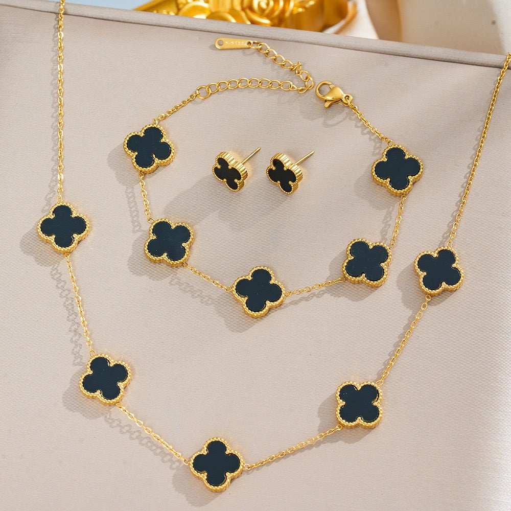 Conjunto Trébol V.Cleef Virginia PREMIUM - Chapado en Oro